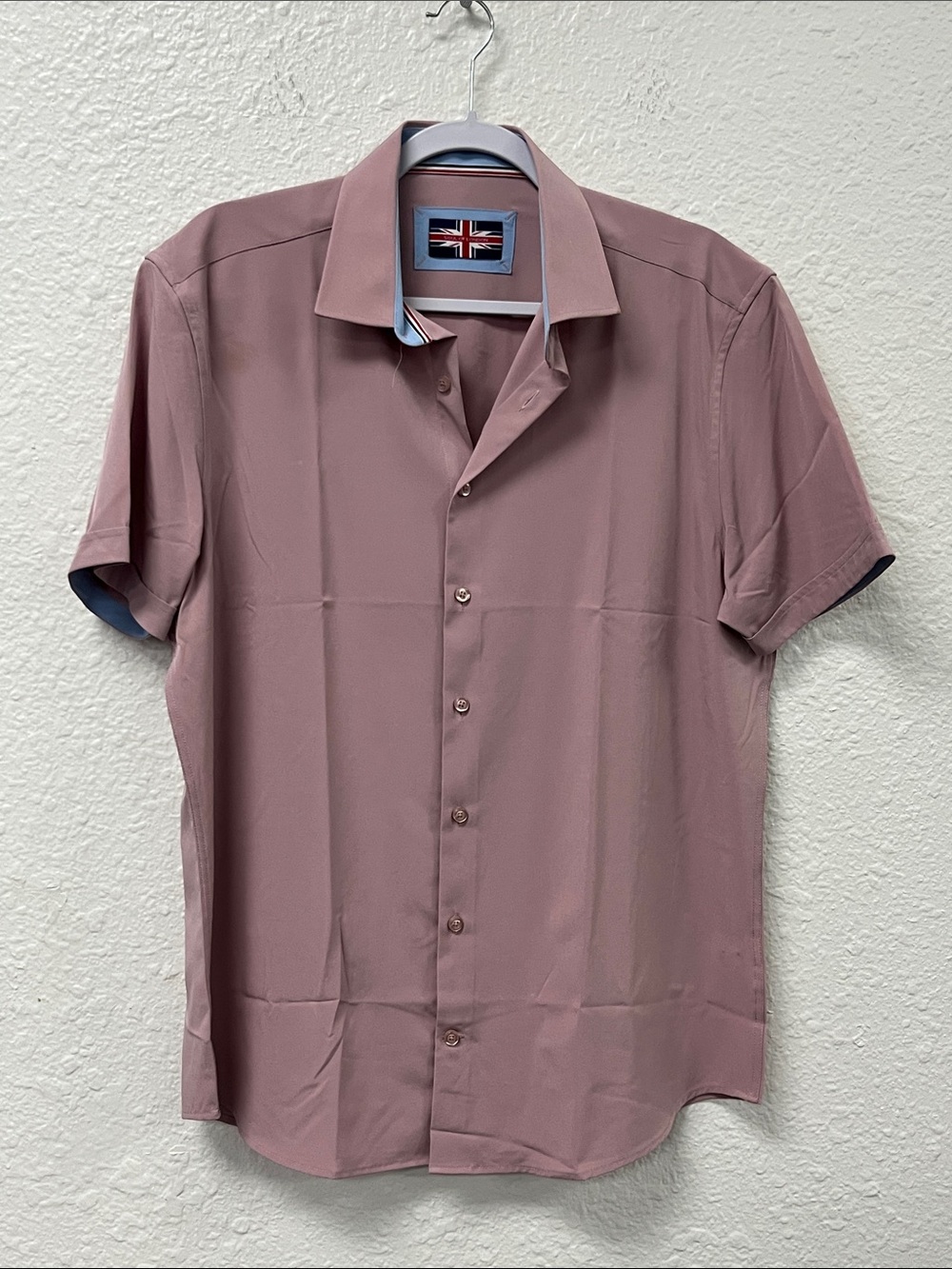Soul Of London Mauve Button-Down Shirt for Men 
#1284